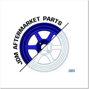 Blue JDM Wheels V3 Posters and Art